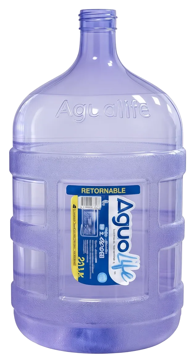 Botellón retornable Agualife de 20 litros, color morado con protección UV